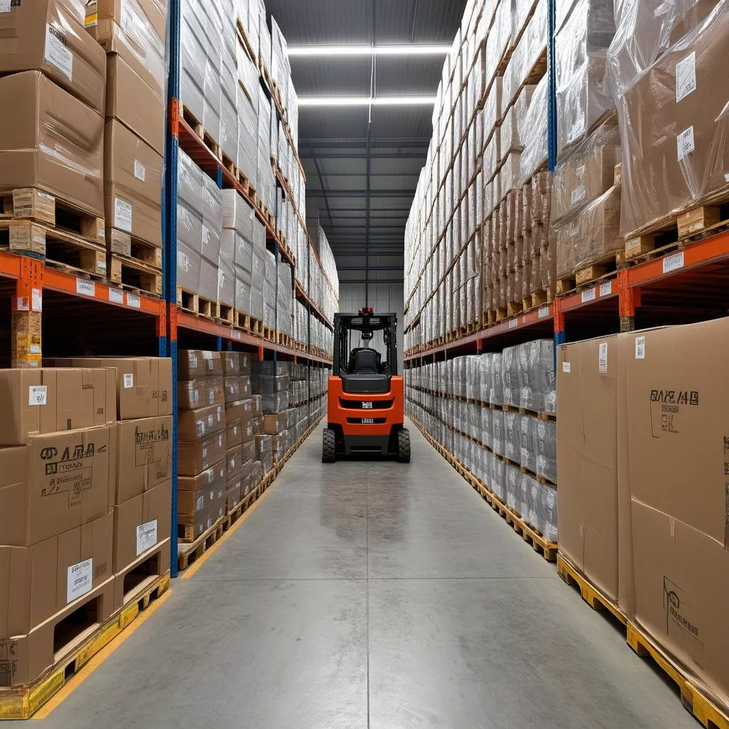 Kho xếp hàng chật hẹp