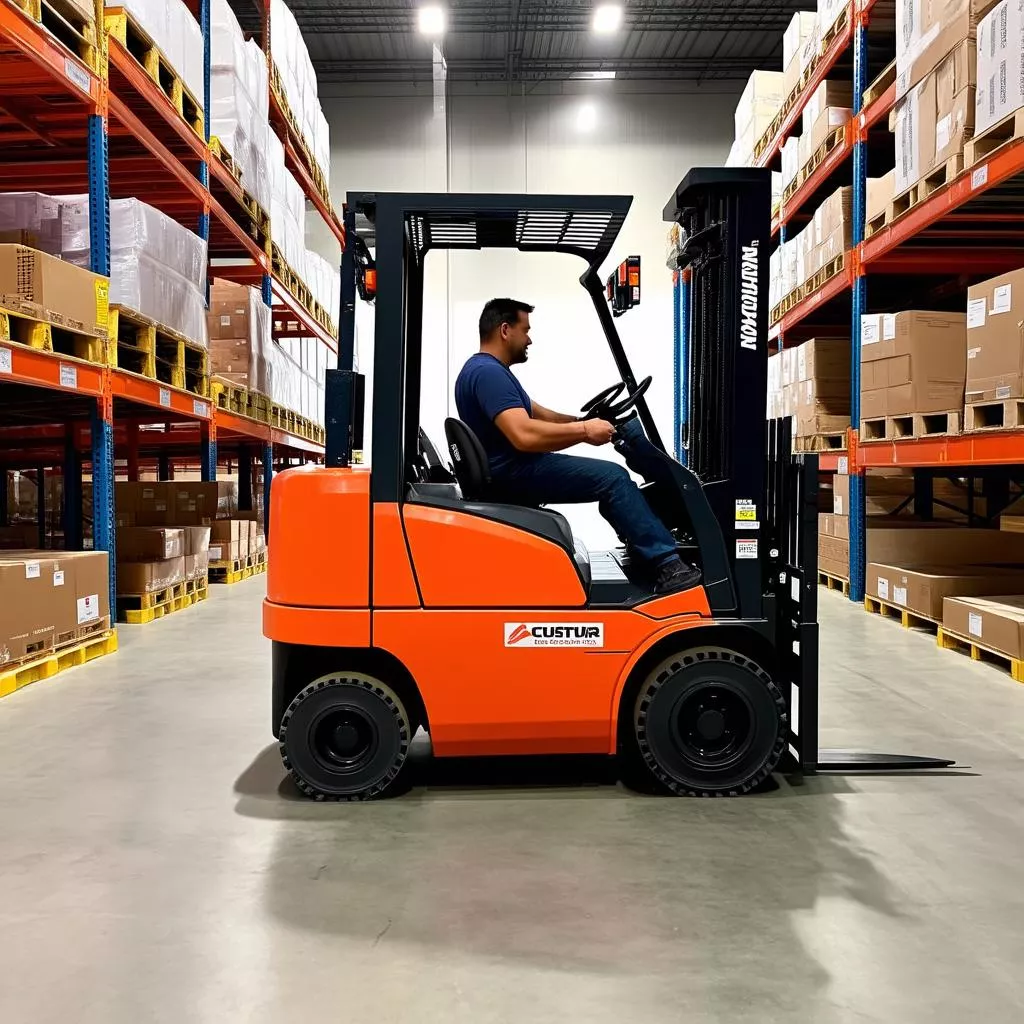Hyundai forklift cabin interior
