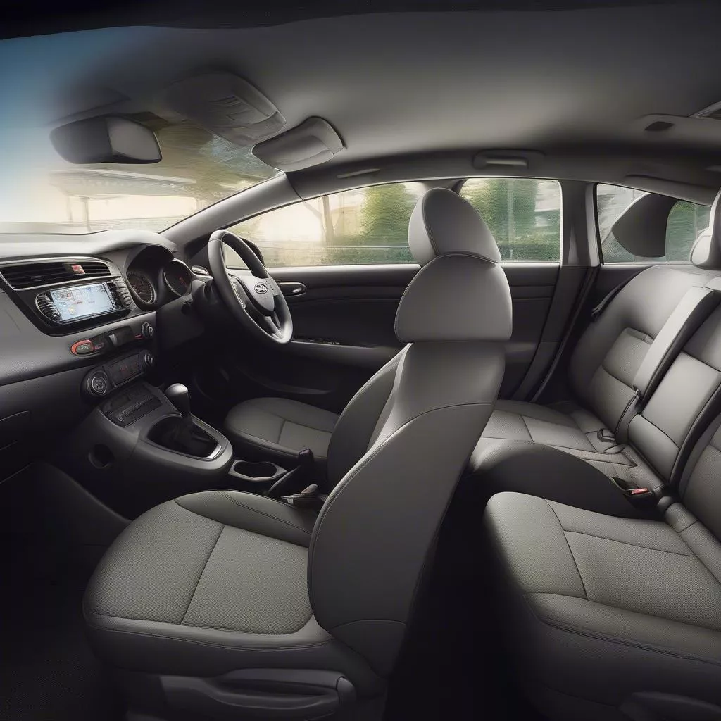 Interior of the Kia Rio