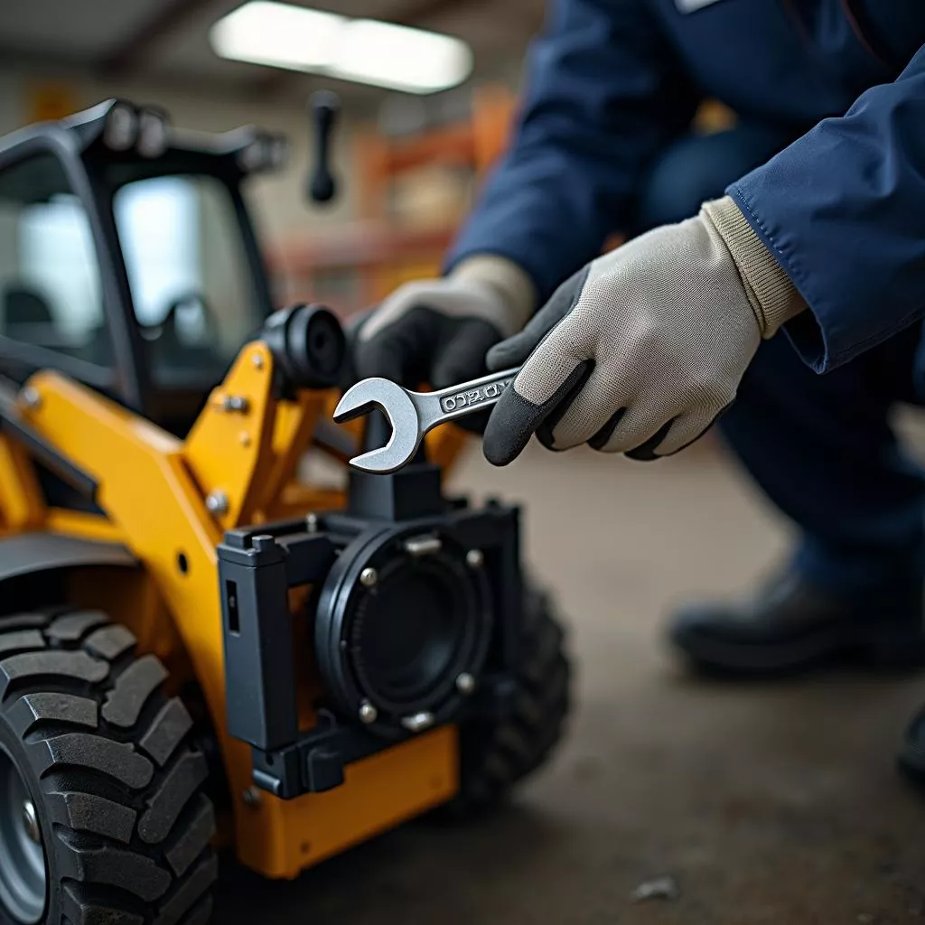 Inspection d'une mini-grue