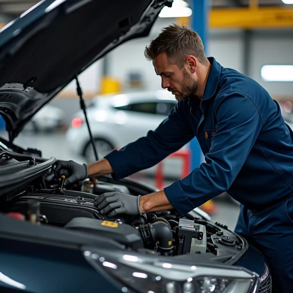 Car engine inspection