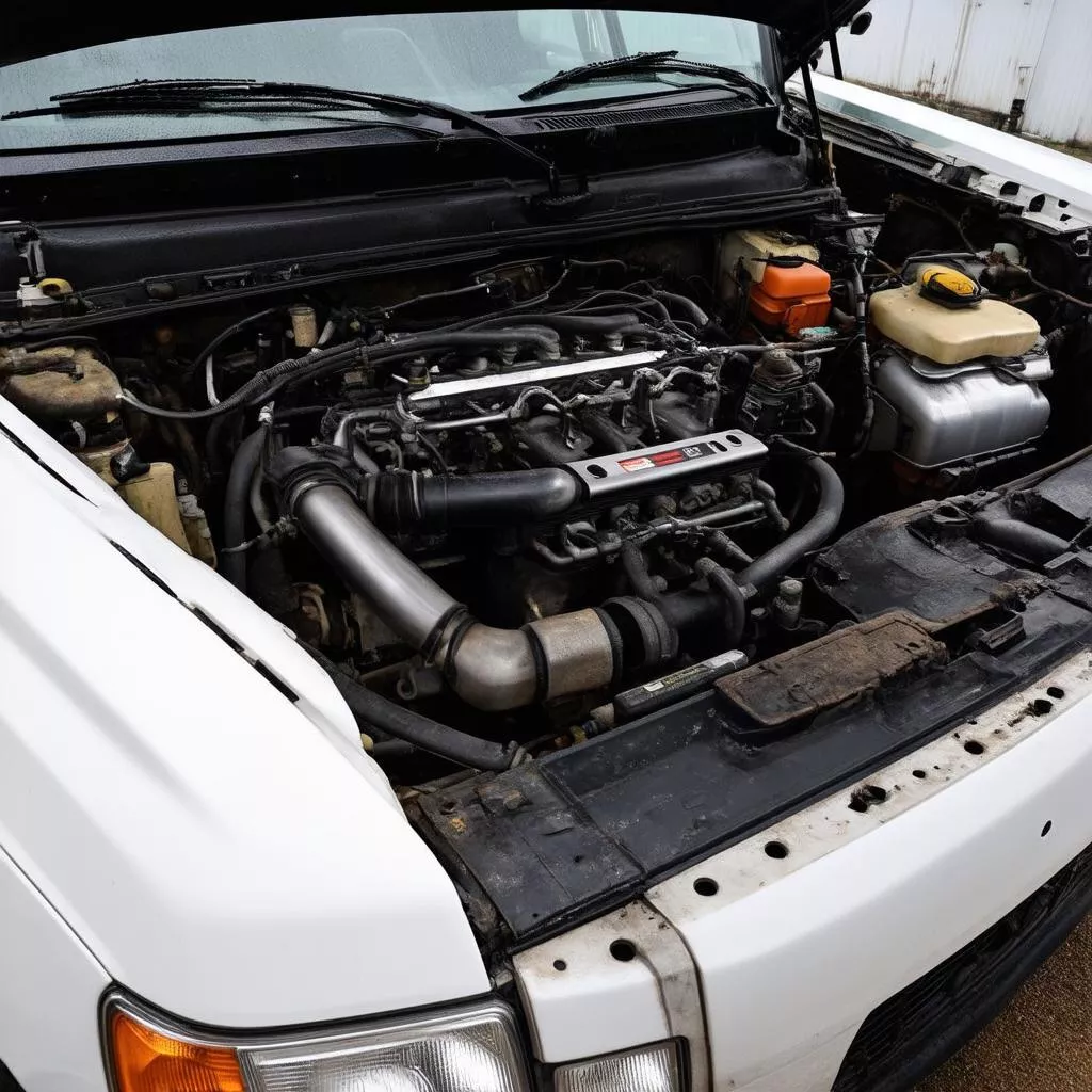 Kiểm tra động cơ xe tải thùng cũ 3.5 tấn