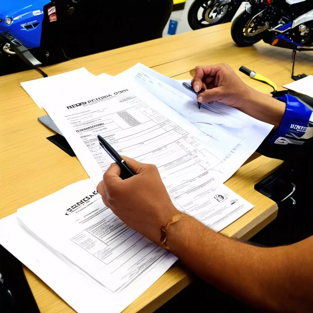 Kiểm tra hồ sơ đăng ký xe máy