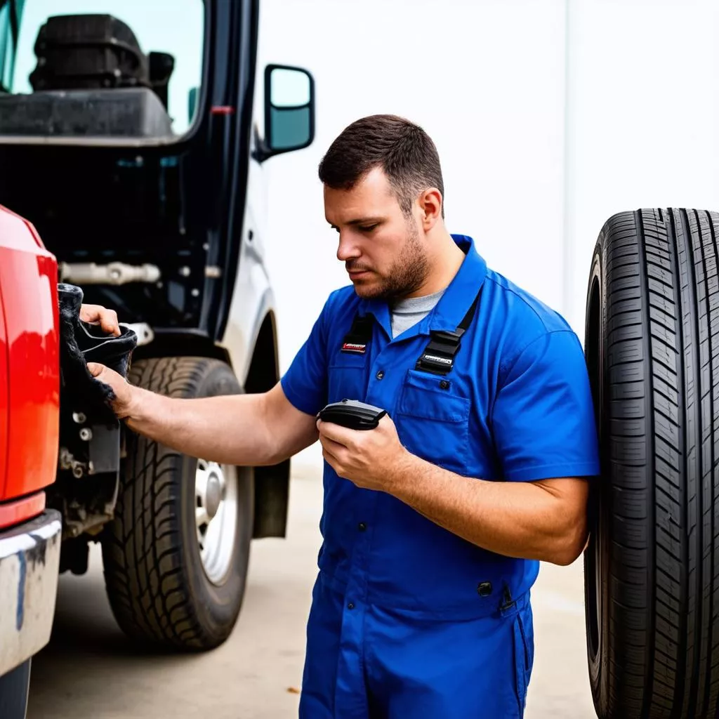 Kiểm tra lốp ô tô