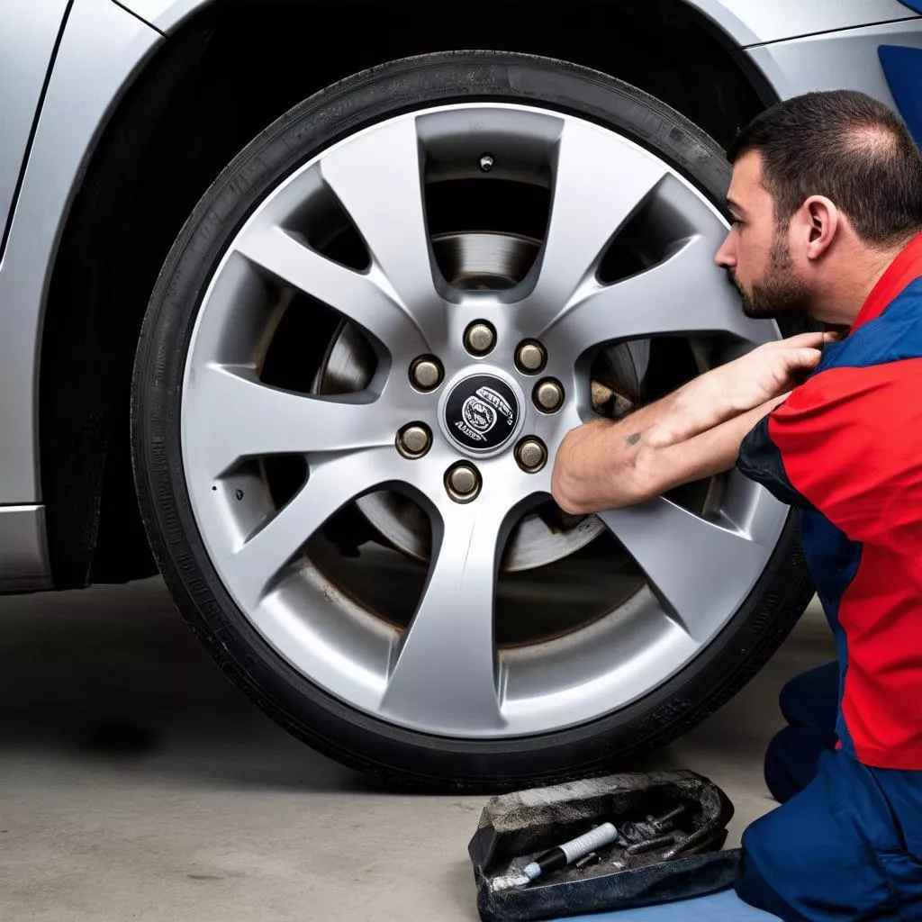 Inspecting used car rims