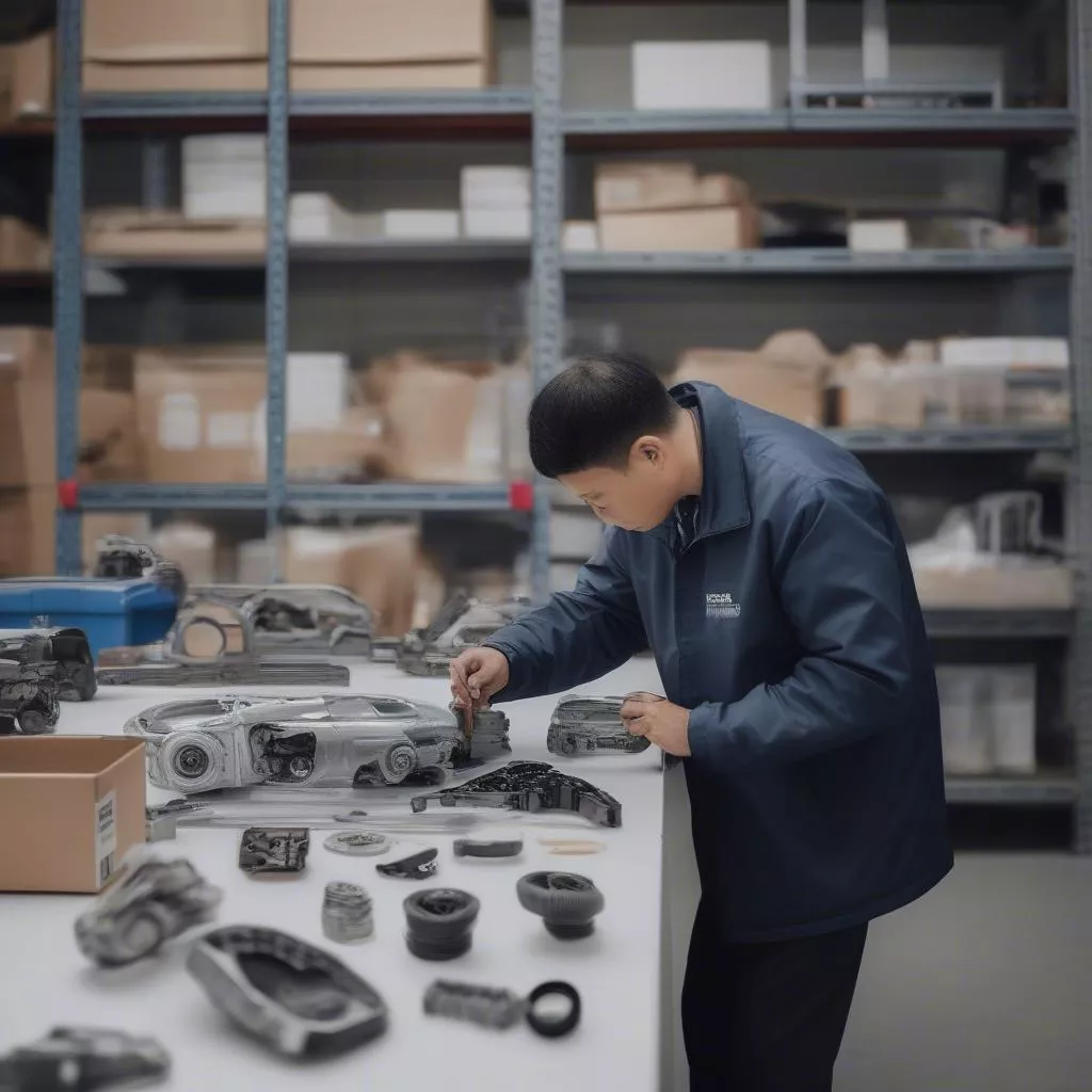 Inspecting Hyundai Truck Parts