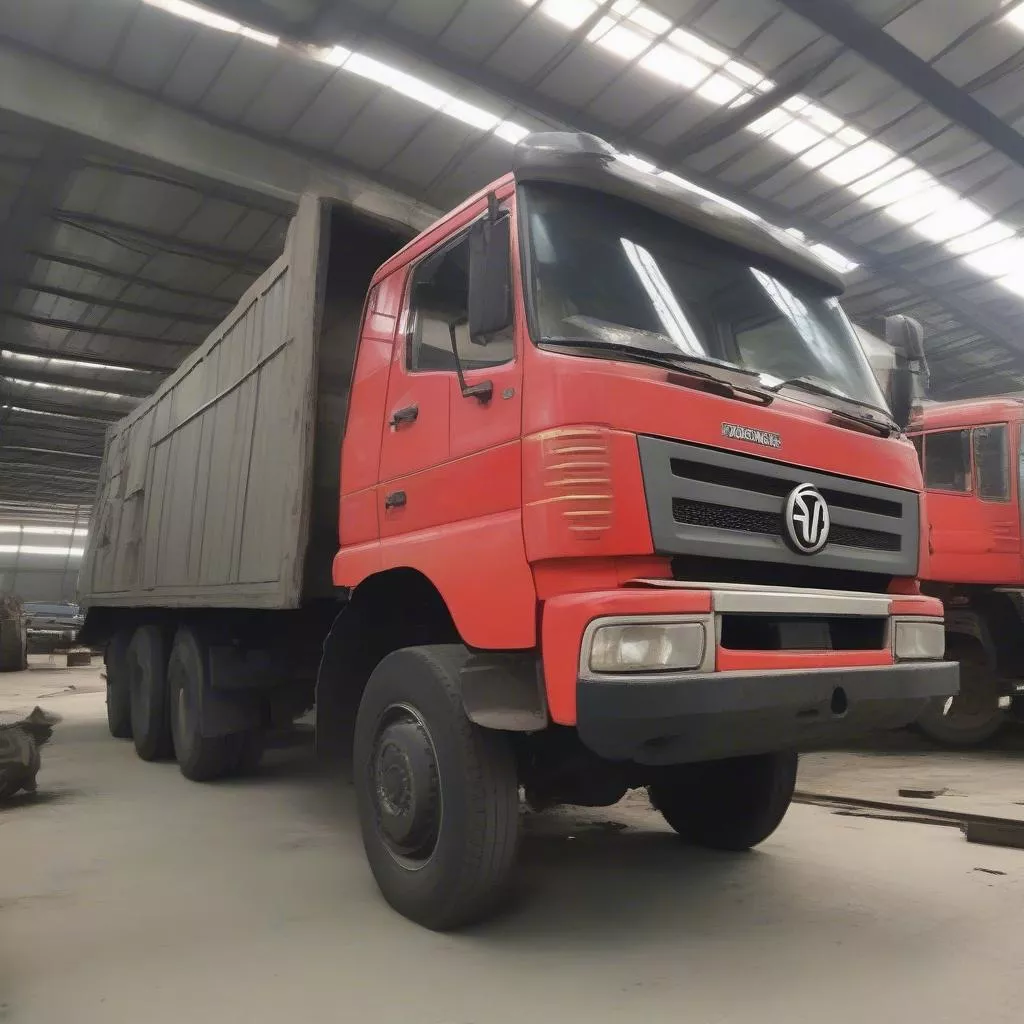 Kiểm tra tình trạng xe Dongfeng 7 tấn 2 cầu cũ