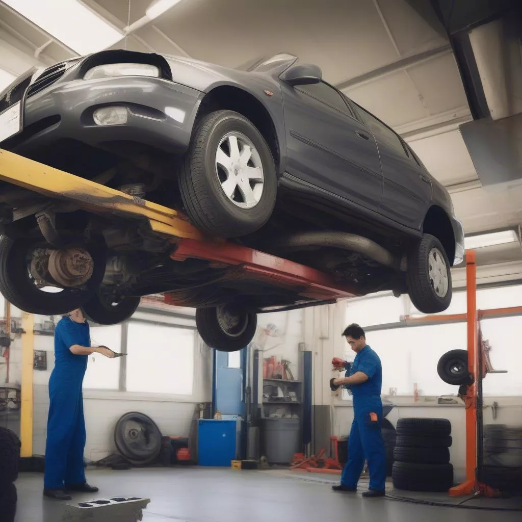 Inspection d'une voiture d'occasion