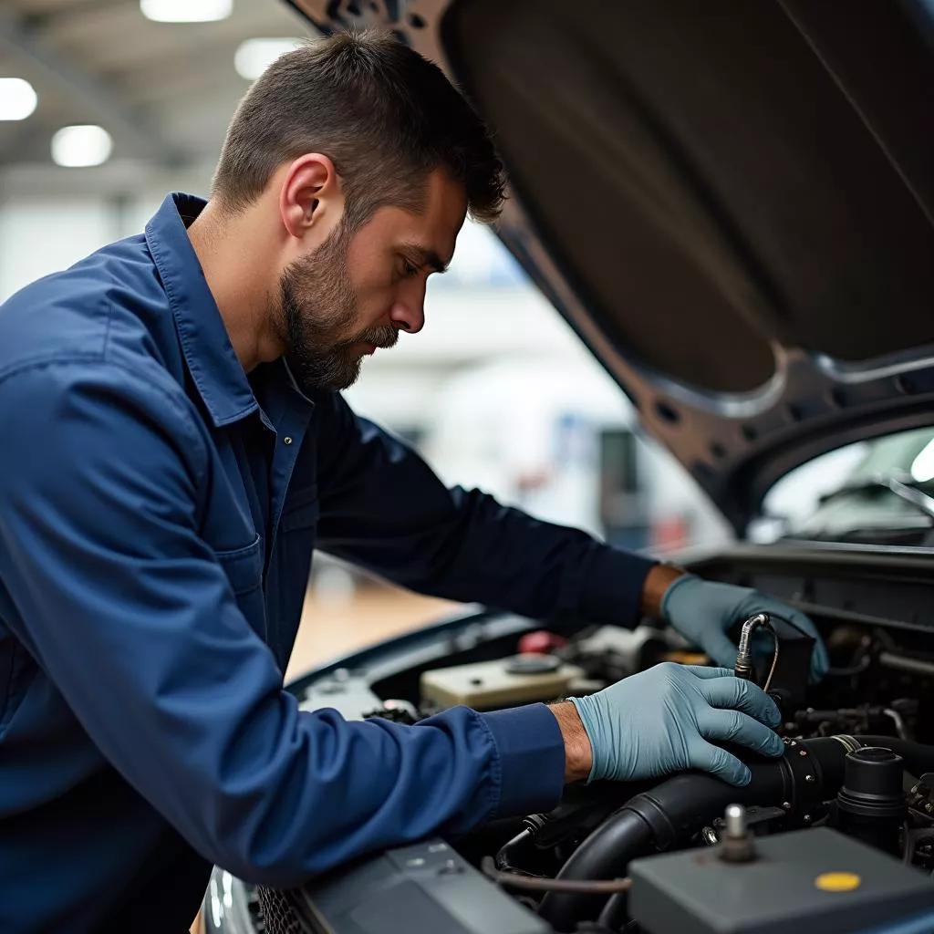 Thorough inspection of a tractor truck