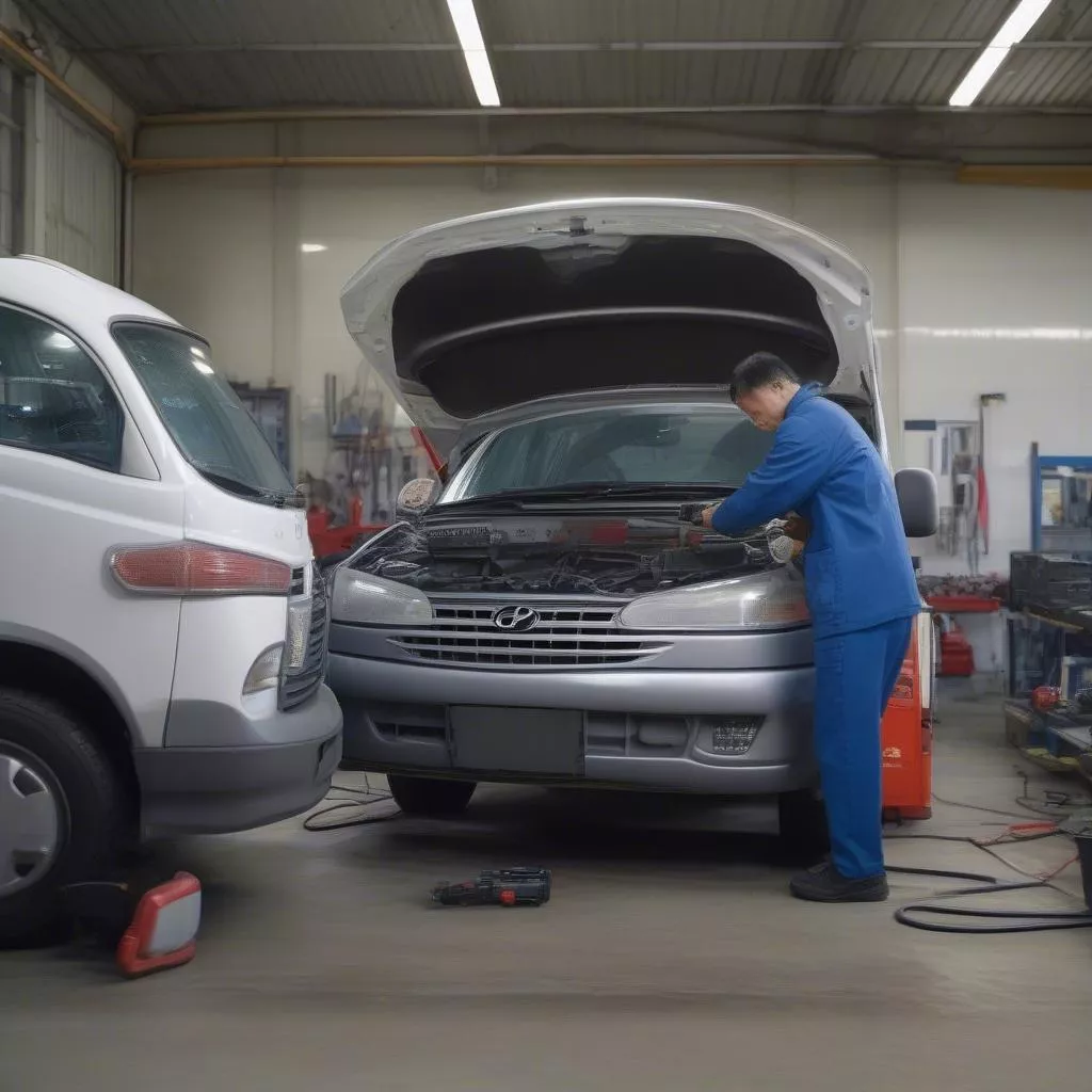 Kiểm tra xe Starex Cũ 2000 trước khi mua