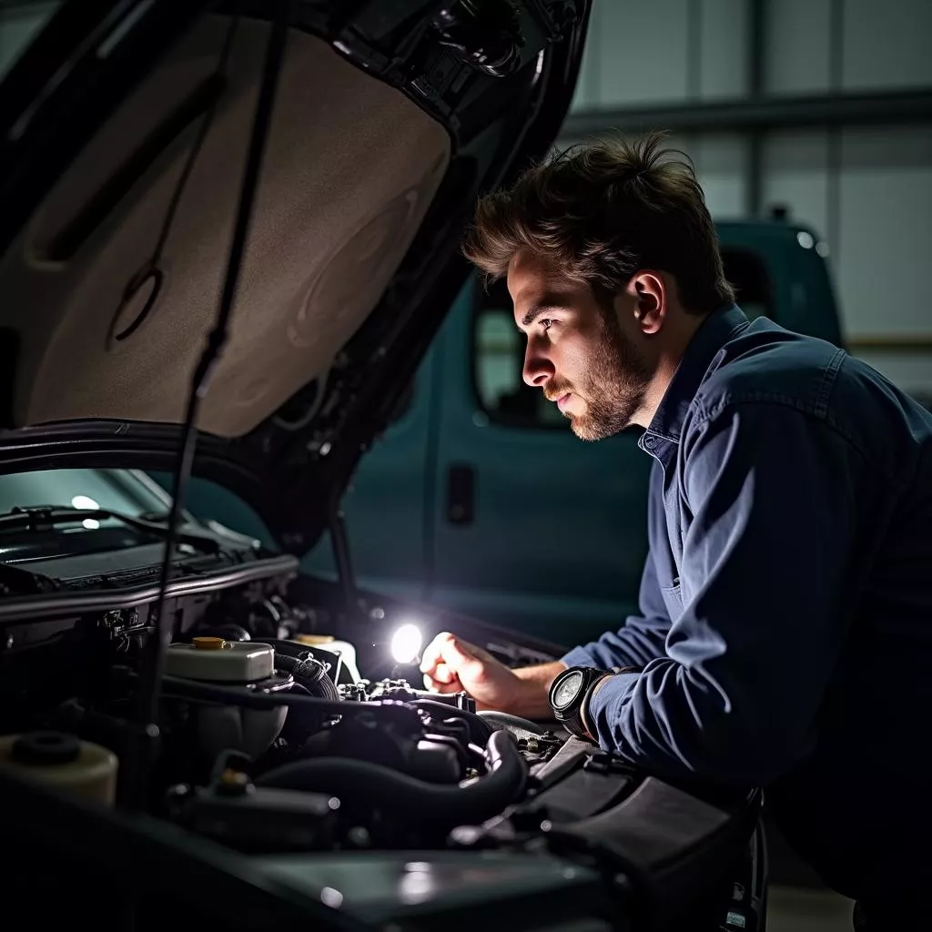 Inspecting a 2.6 ton truck before purchase