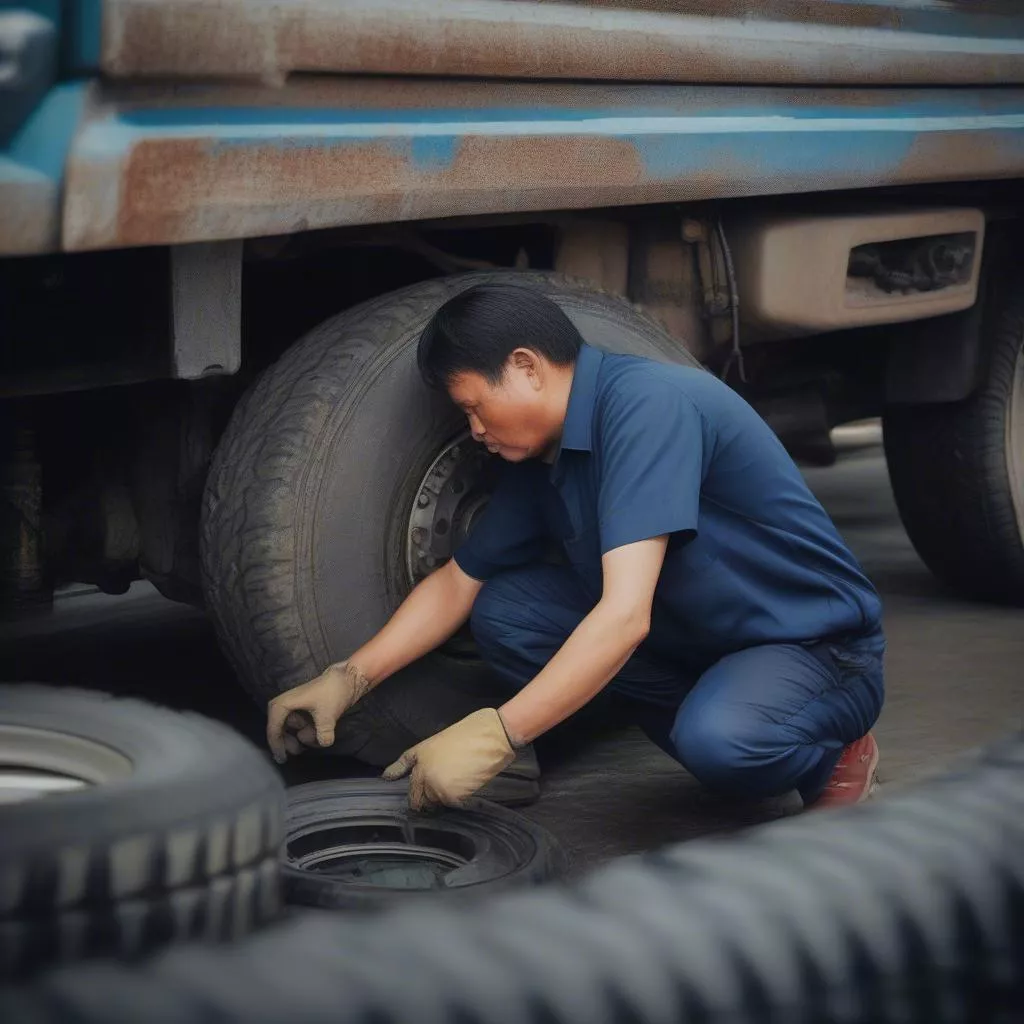 Kiểm tra xe tải cũ