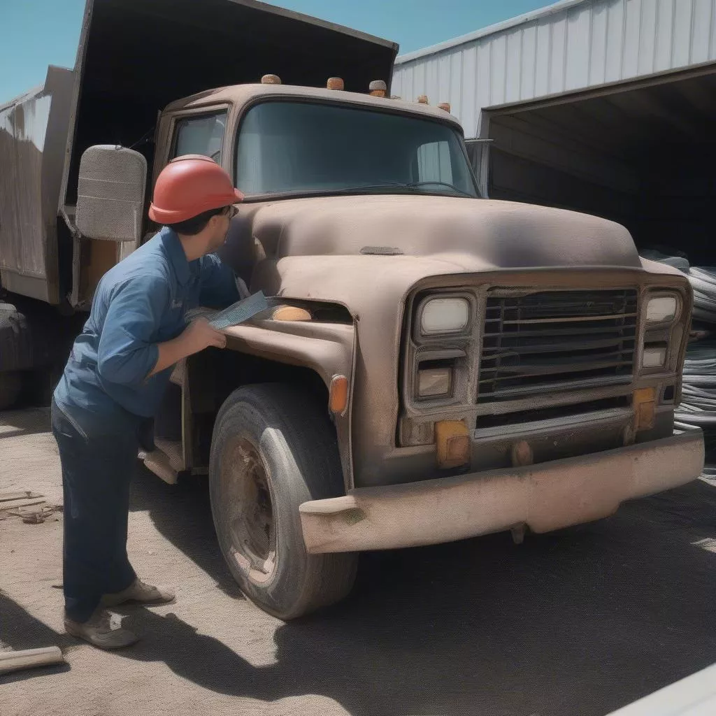 Kiểm tra xe tải cũ