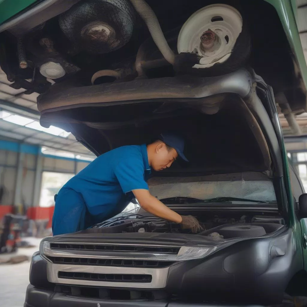 Used truck inspection at XE TẢI HÀ NỘI