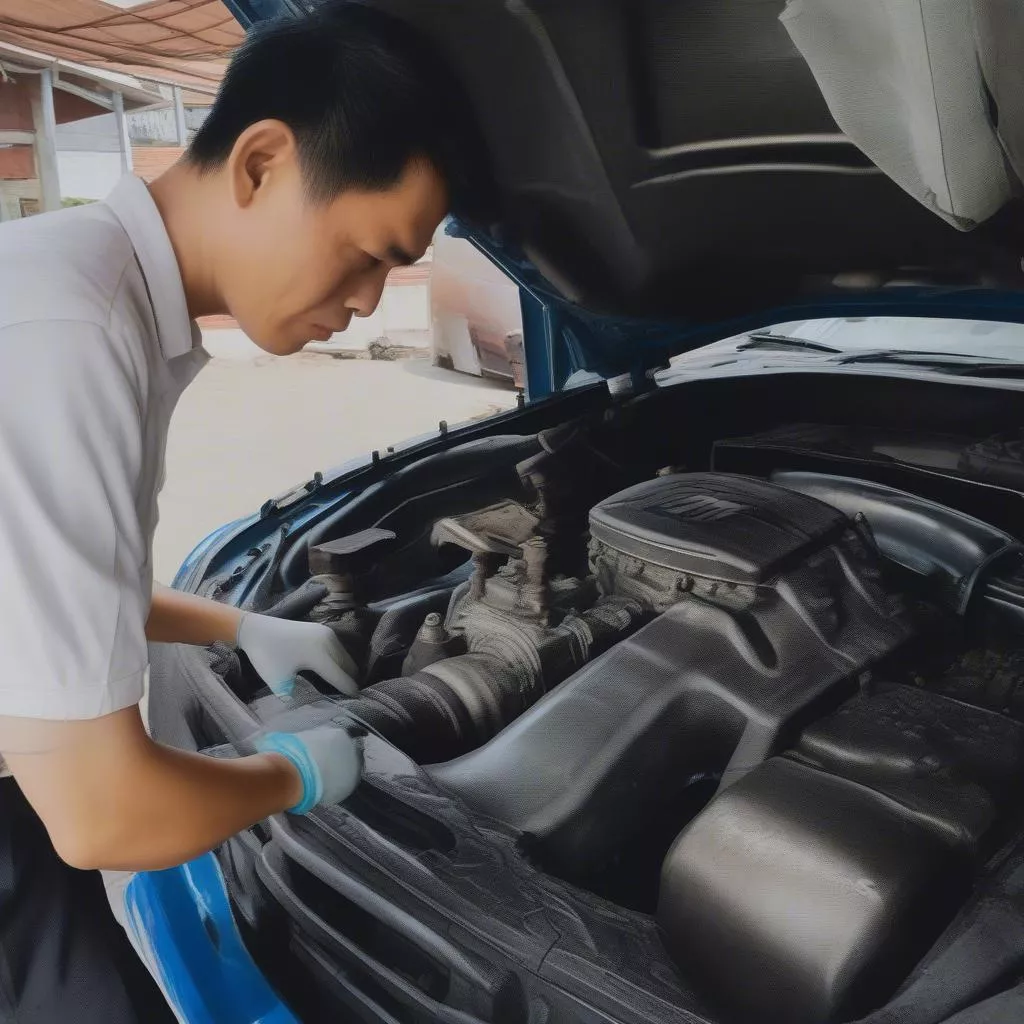 Ispezione di un camion usato prima dell'acquisto