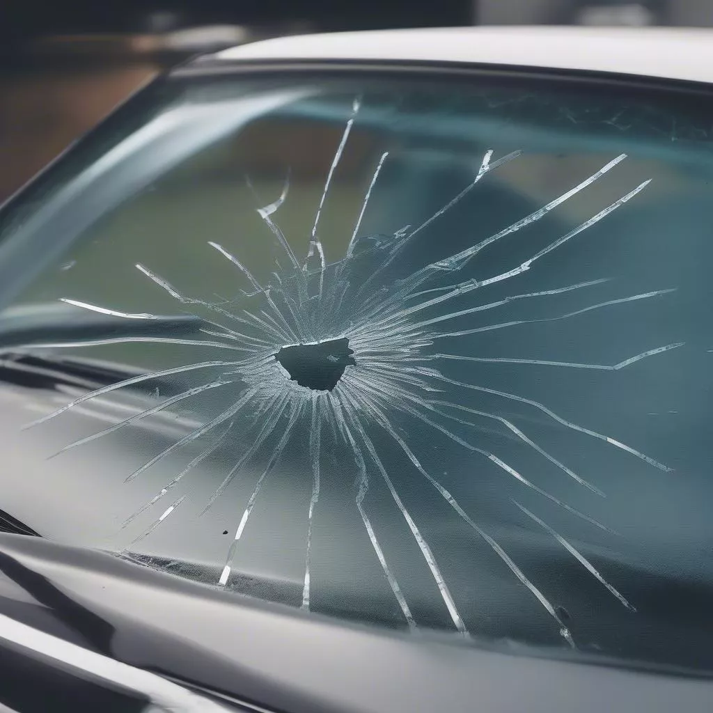 Kính chắn gió bị vỡ