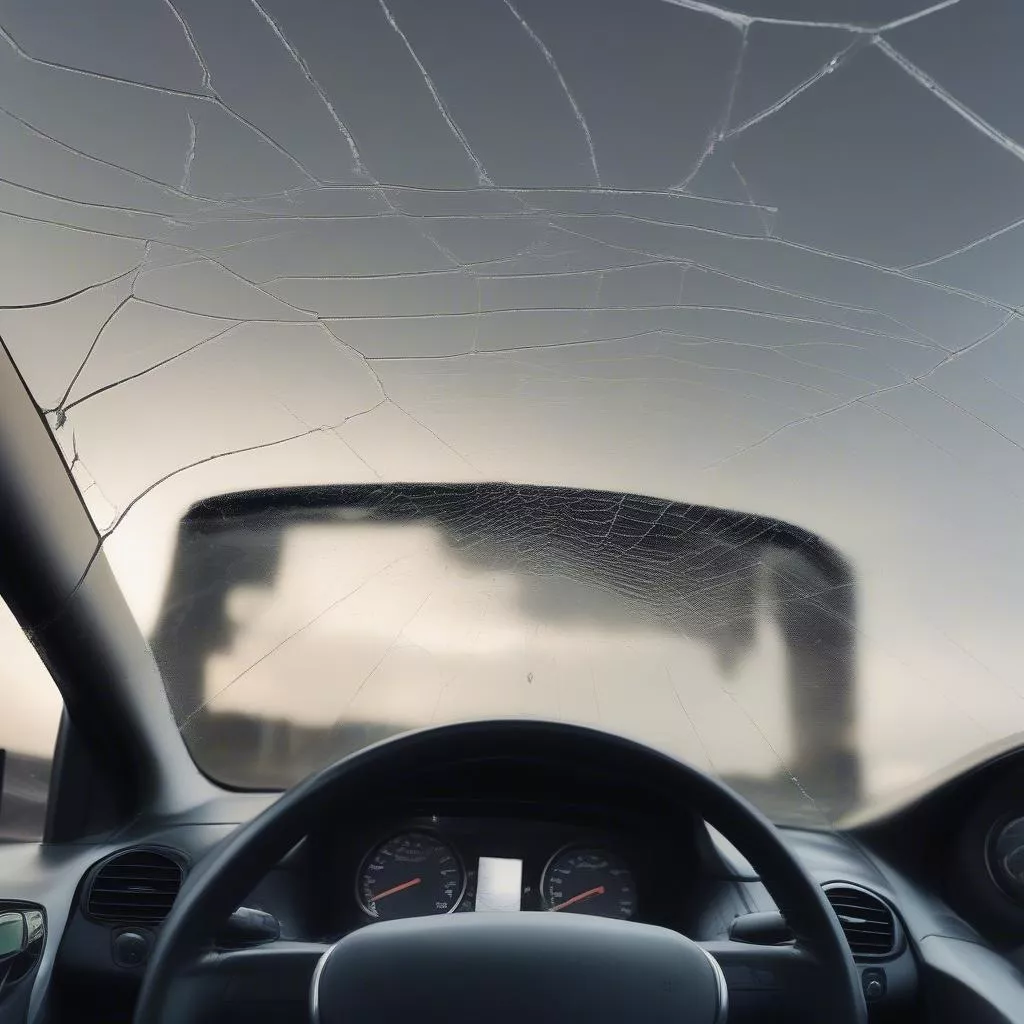 Kính xe ô tô bị nứt