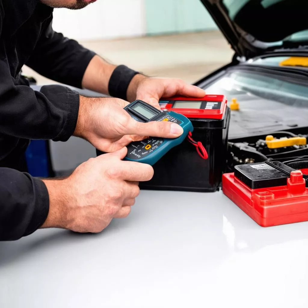 Checking a car battery