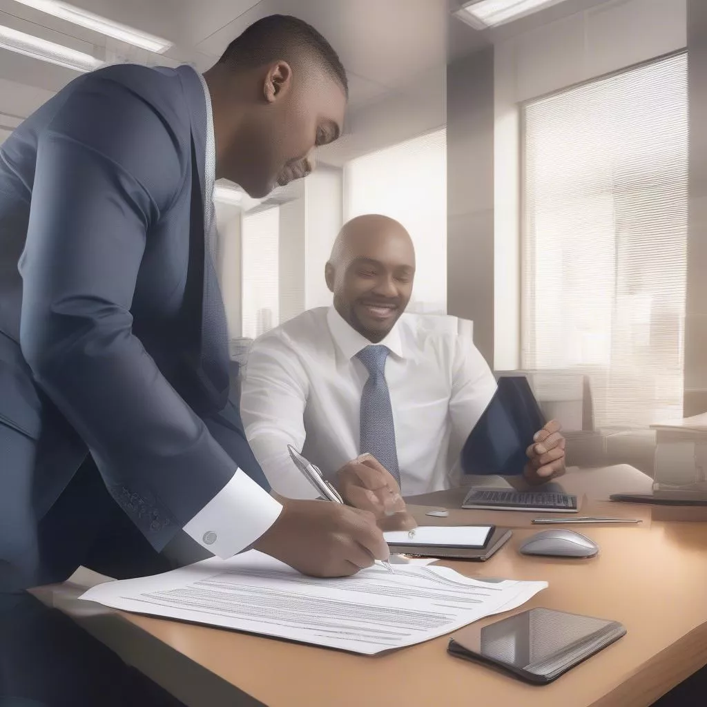 Ký hợp đồng thuê xe