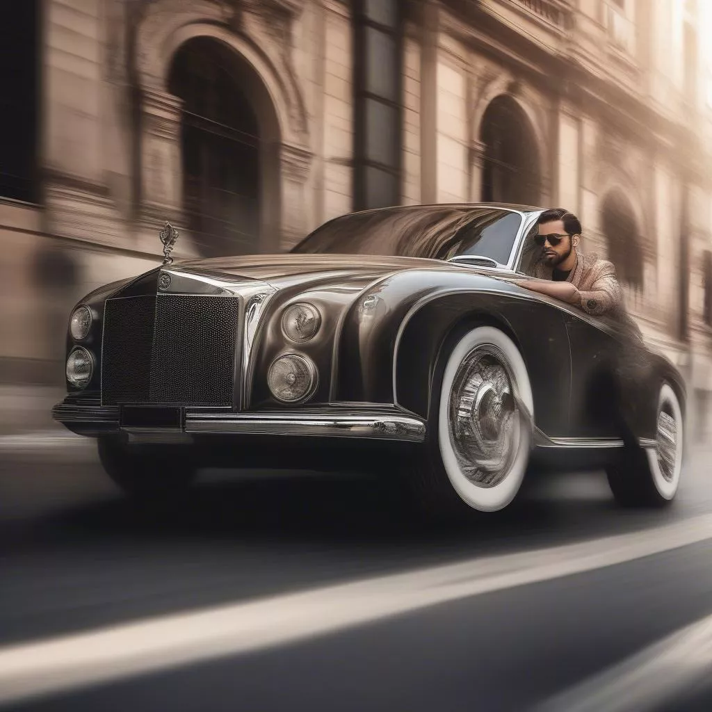 Driving a luxury car in a dream