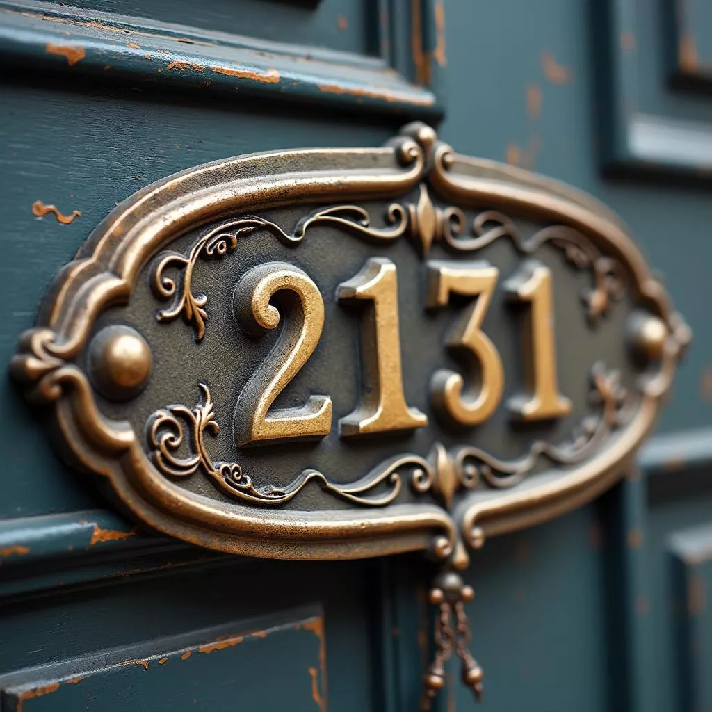 A modern and clearly visible house number in Thua Thien Hue.