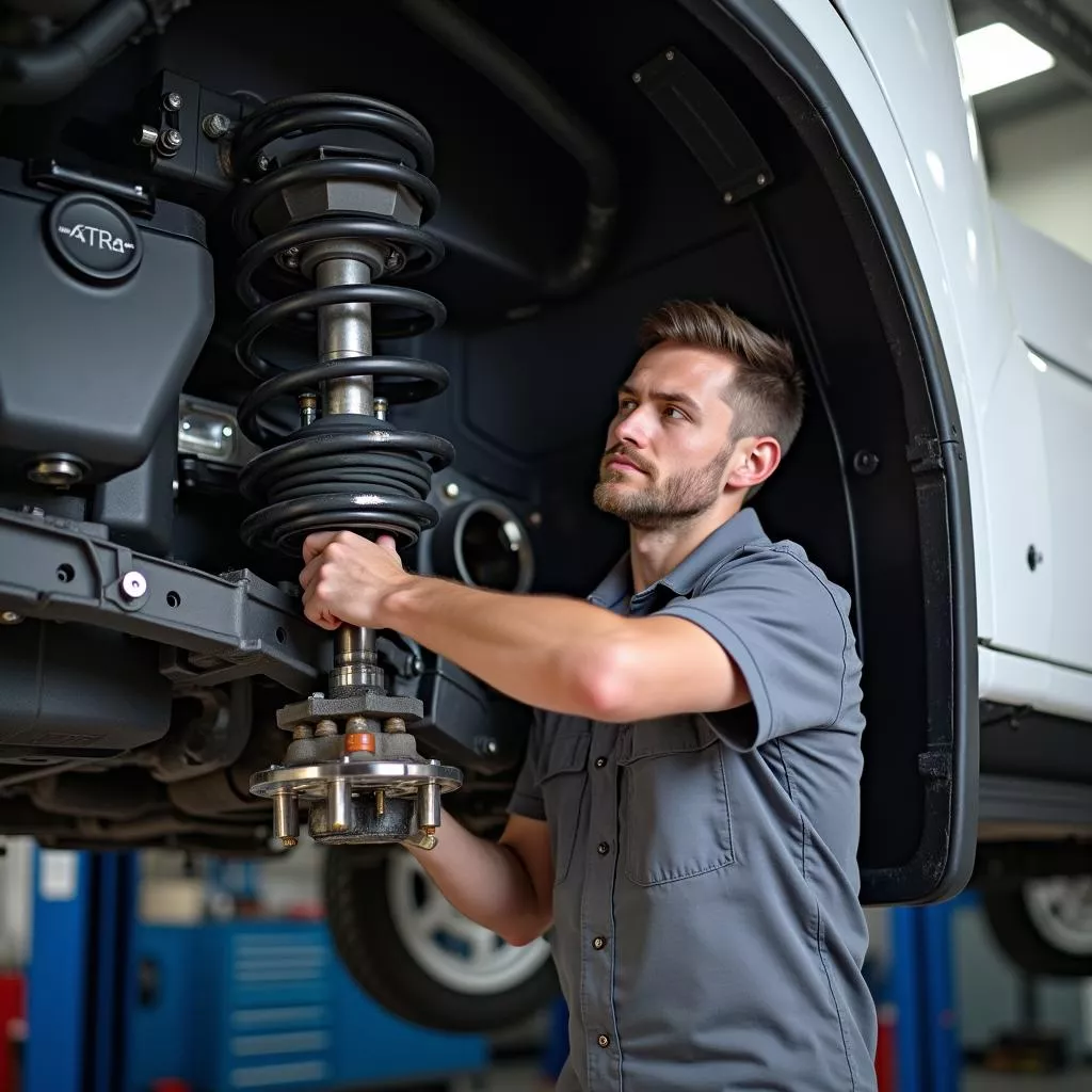 Truck air spring installation