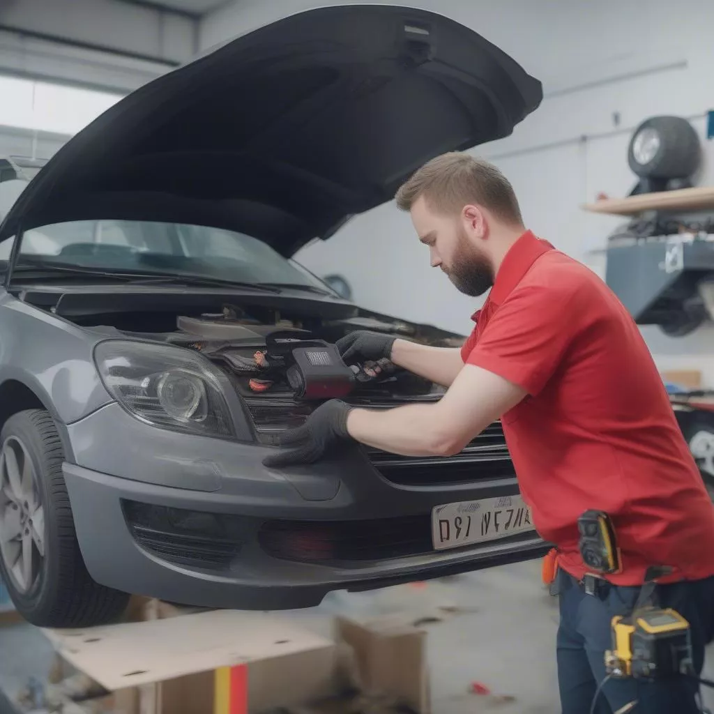 Dash cam installation on a car