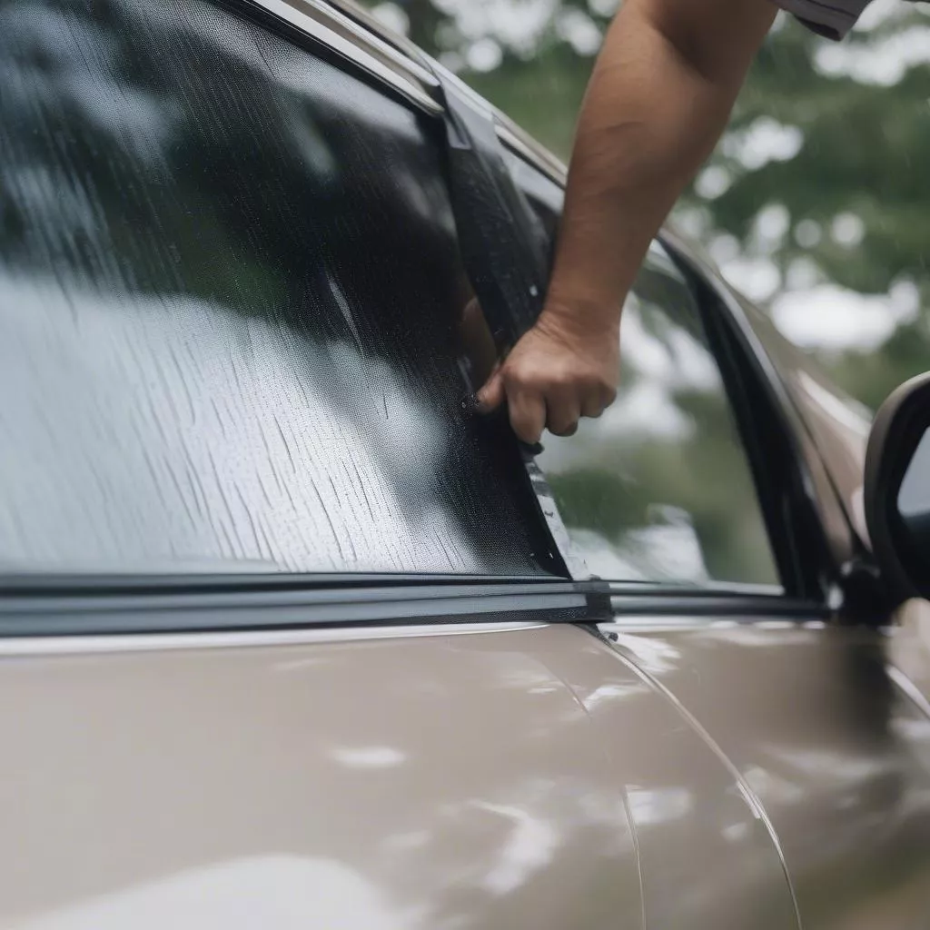 Lắp đặt chắn mưa ô tô đúng cách