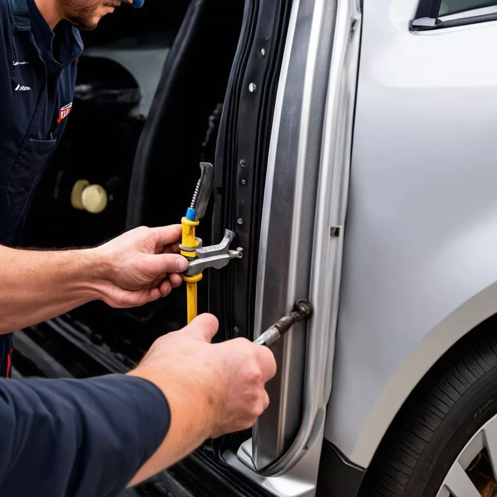 Installing stainless steel car trim