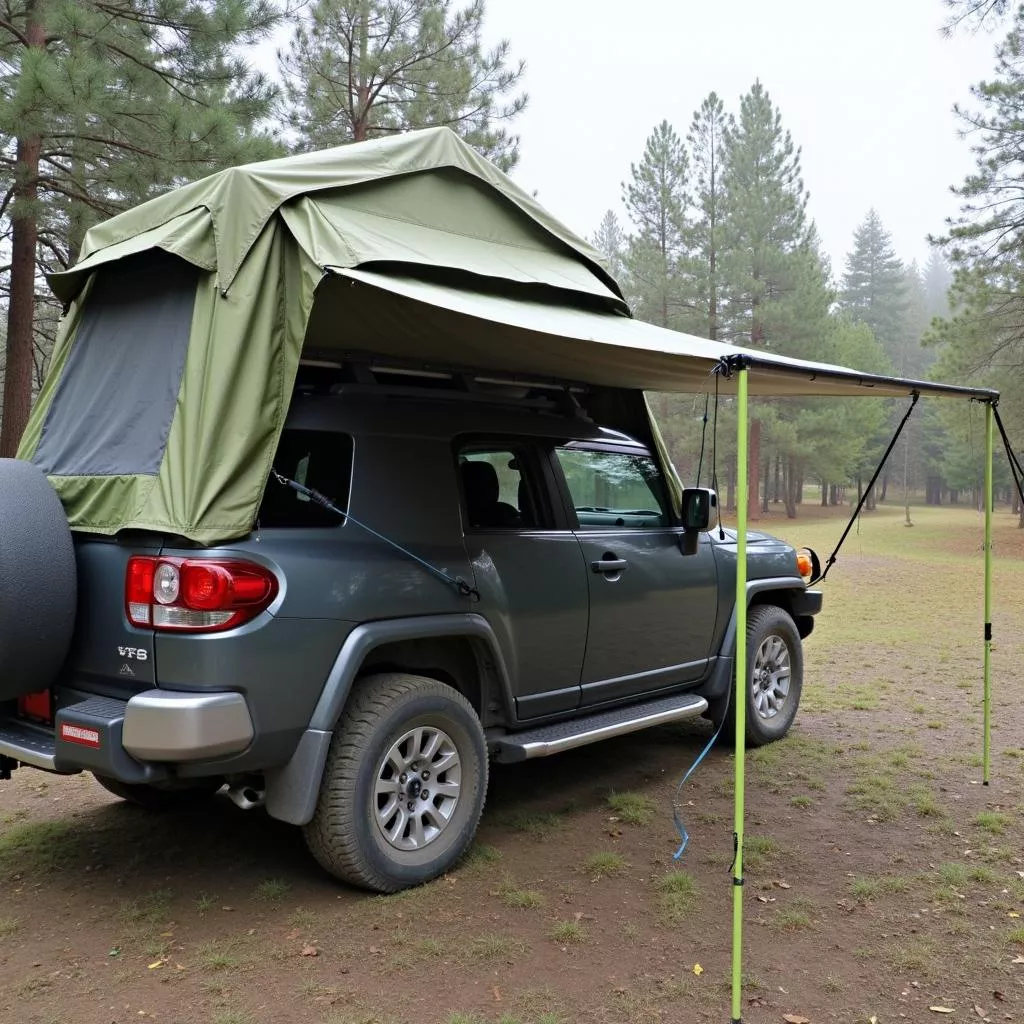 Side awning car camping tent