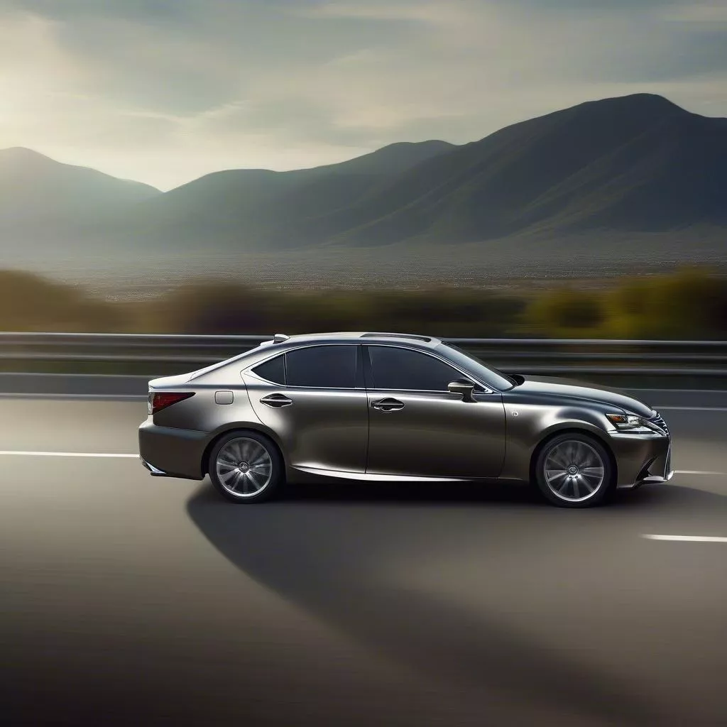 2014 Lexus 570 on the Highway