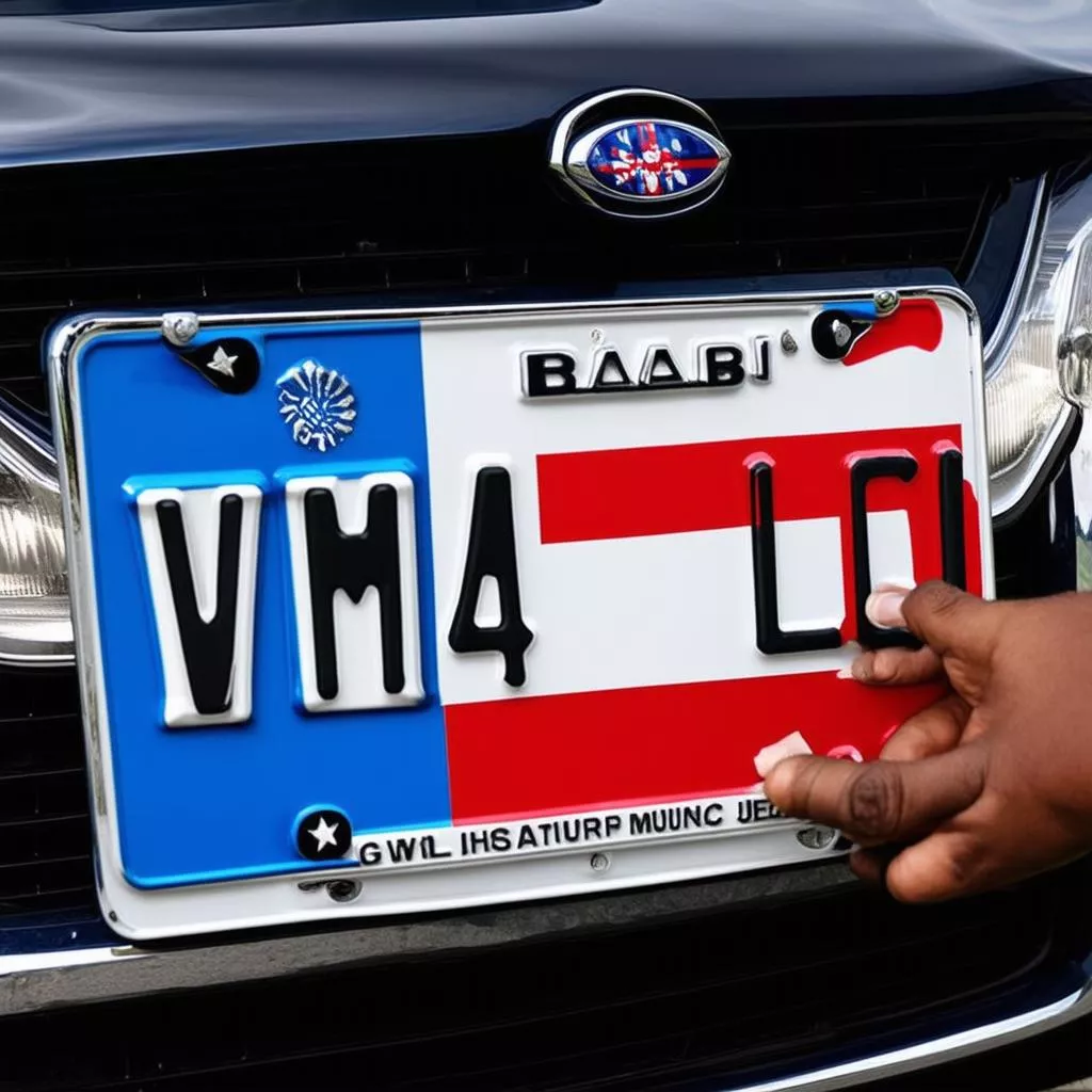 Lựa chọn quốc kỳ biển số xe