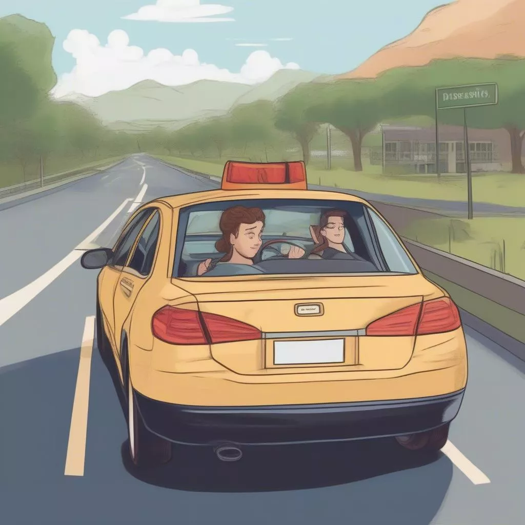 Practicing driving on actual roads