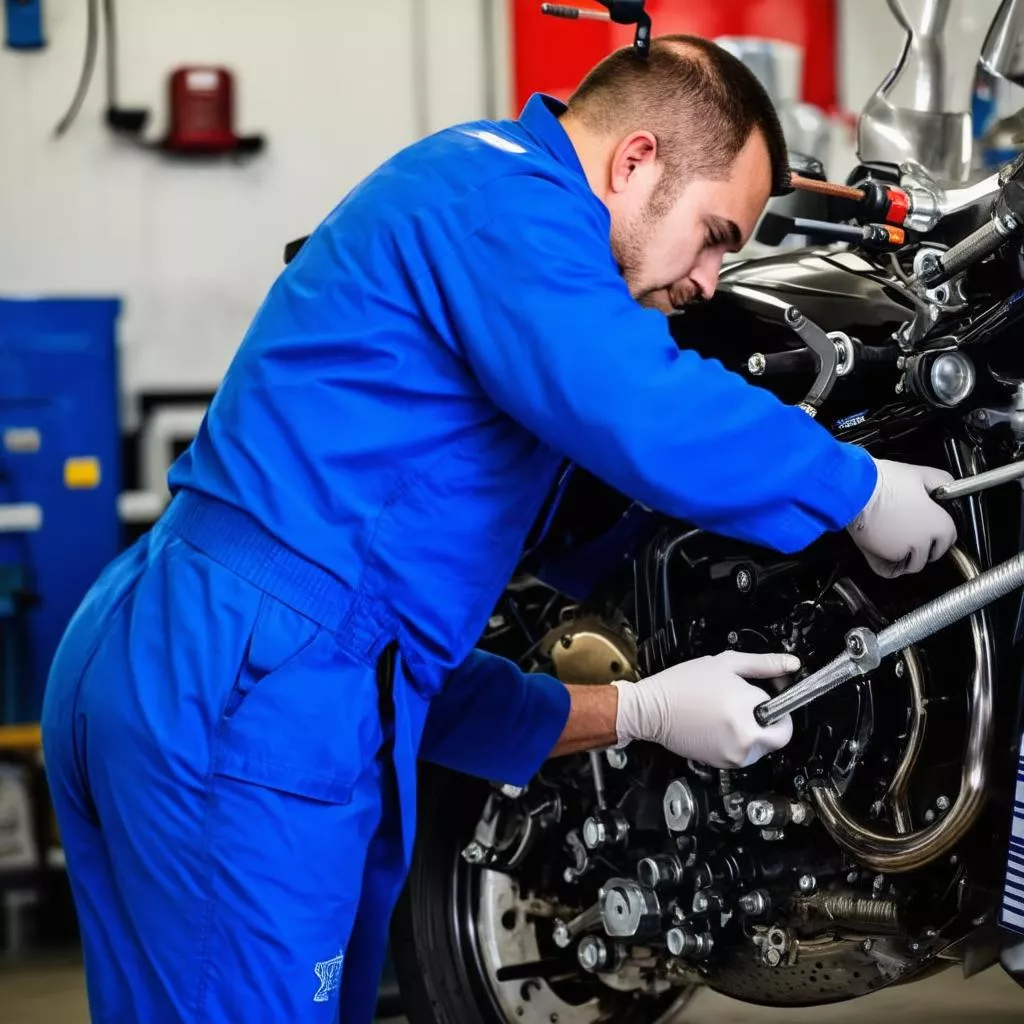 Lắp đặt trợ lực tay lái xe máy