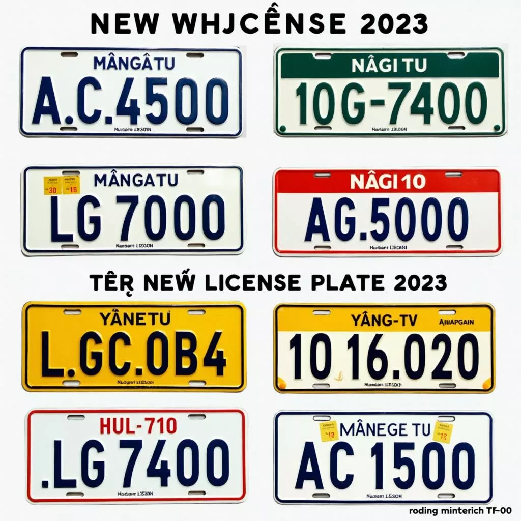 Biển số xe mới 2023