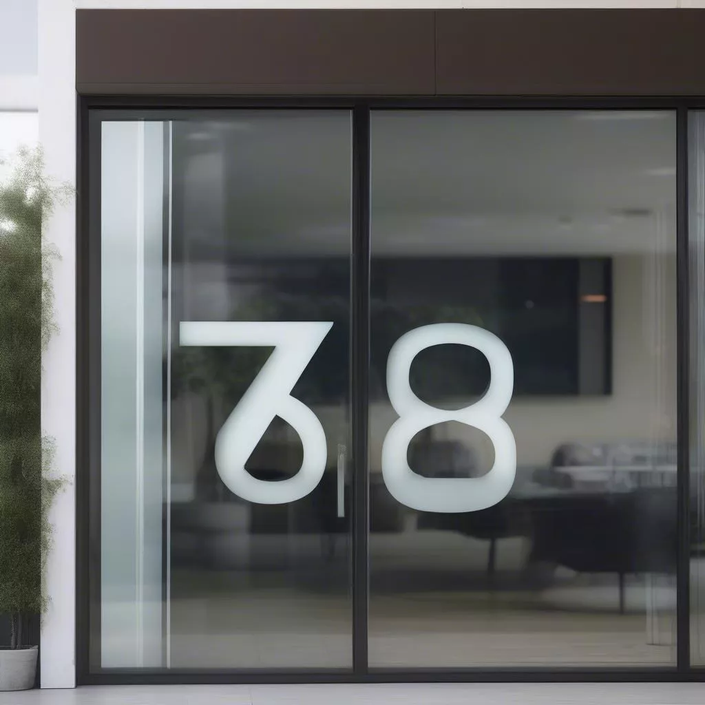 Mẫu Biển Số Nhà Bằng Kính Đẹp Mắt