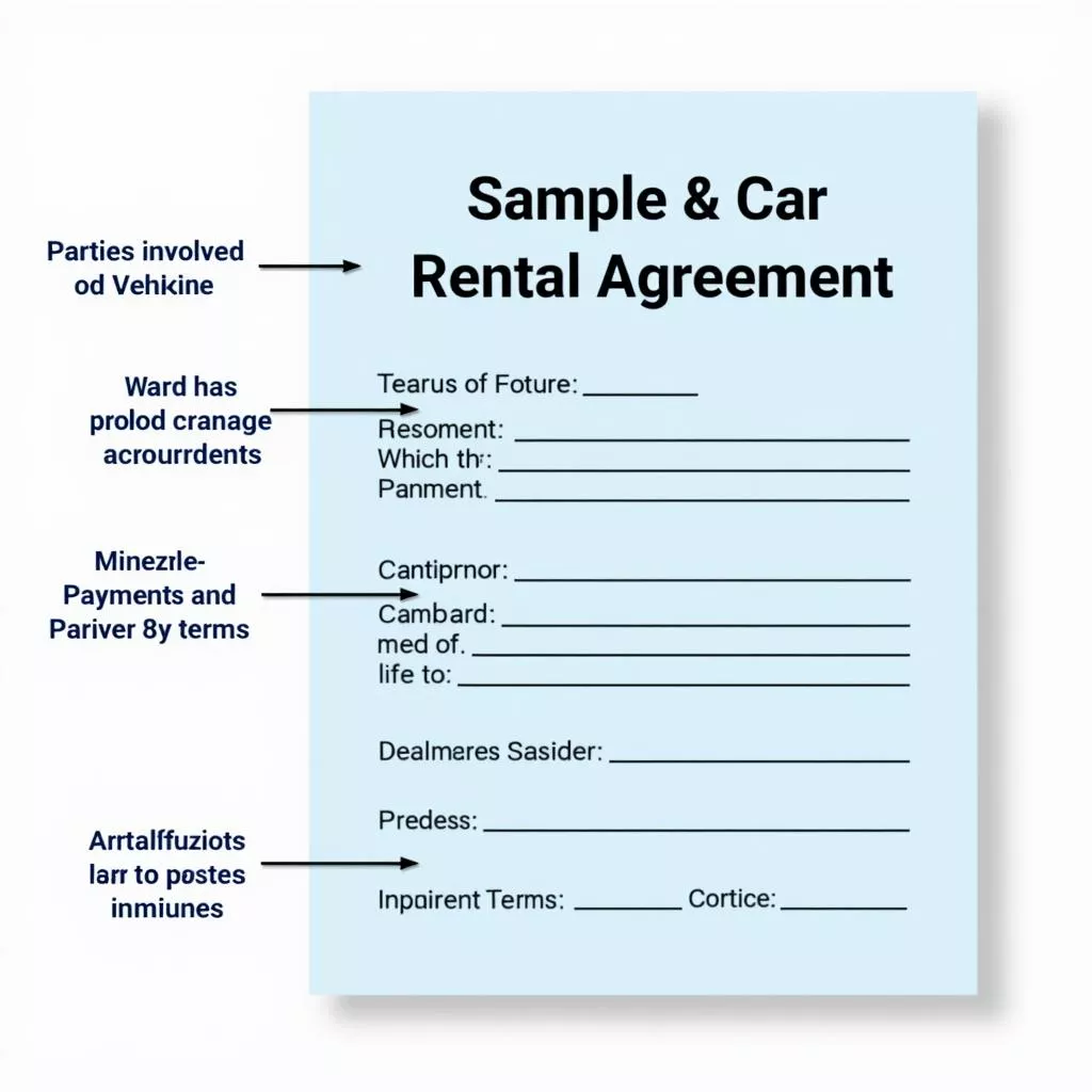 Esempio di contratto di noleggio auto tra privati