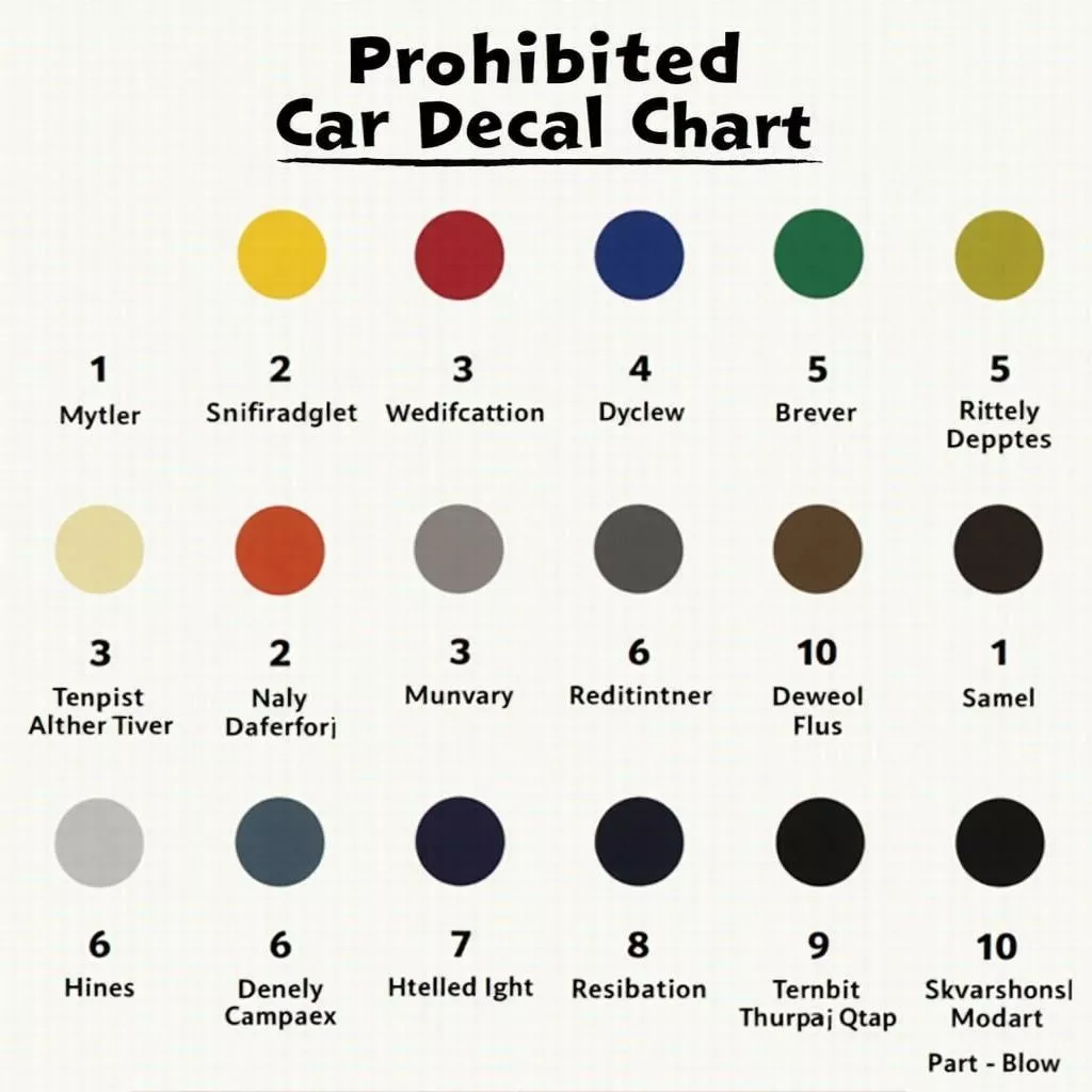 Prohibited decal colors for cars in Vietnam