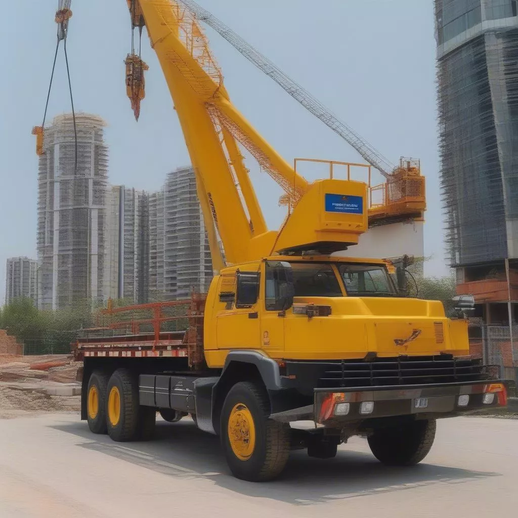 Máy cẩu ô tô trong xây dựng