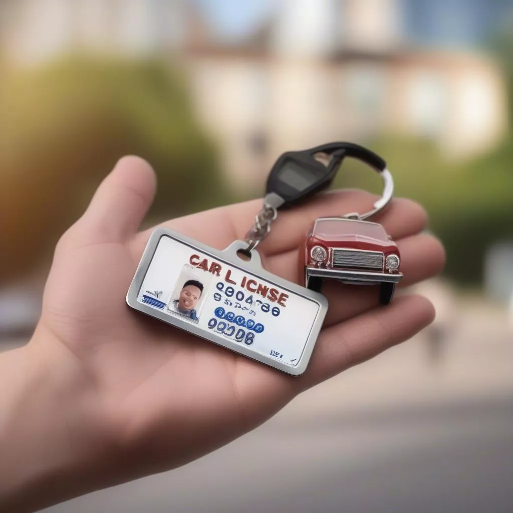 Móc chìa khóa biển số xe làm quà tặng độc đáo