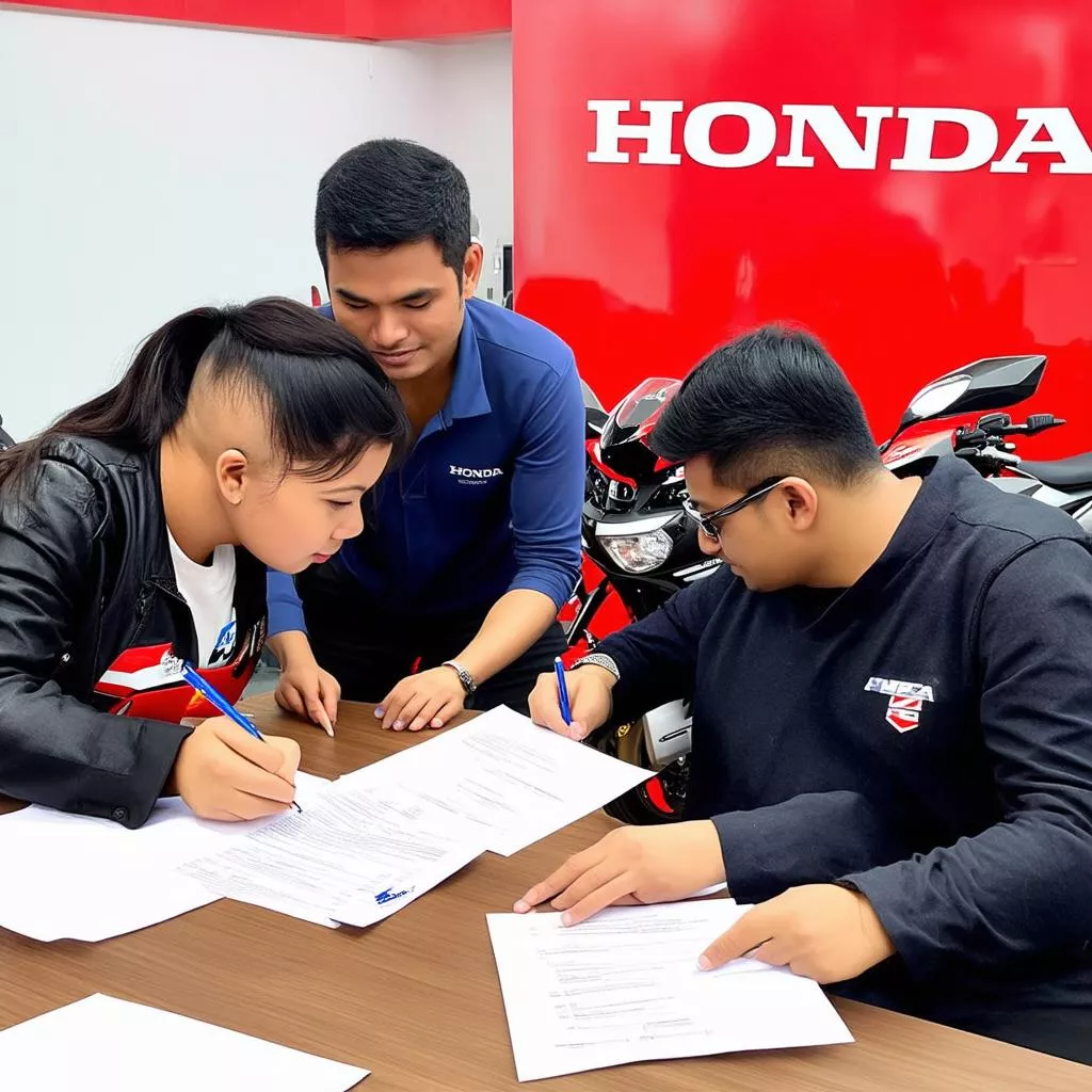 Mua xe máy Honda trả góp