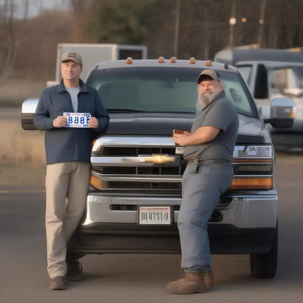 Mua xe tải ngày có biển số xe