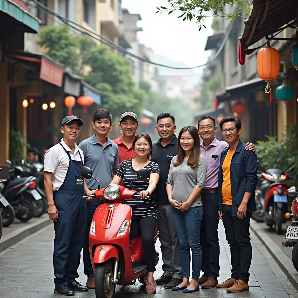 Image de personnes originaires de Bình Dương vivant et travaillant à Hanoï