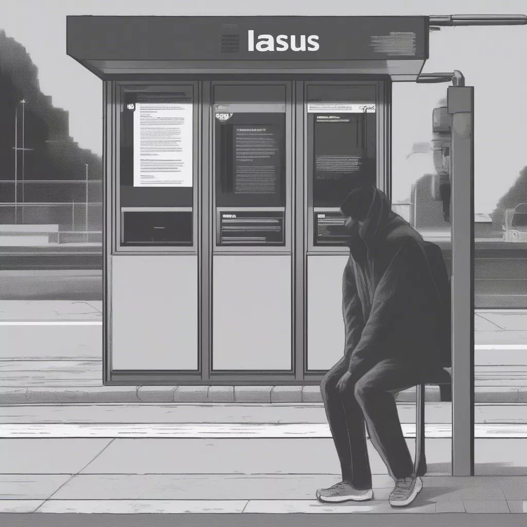 Người đang chờ xe buýt