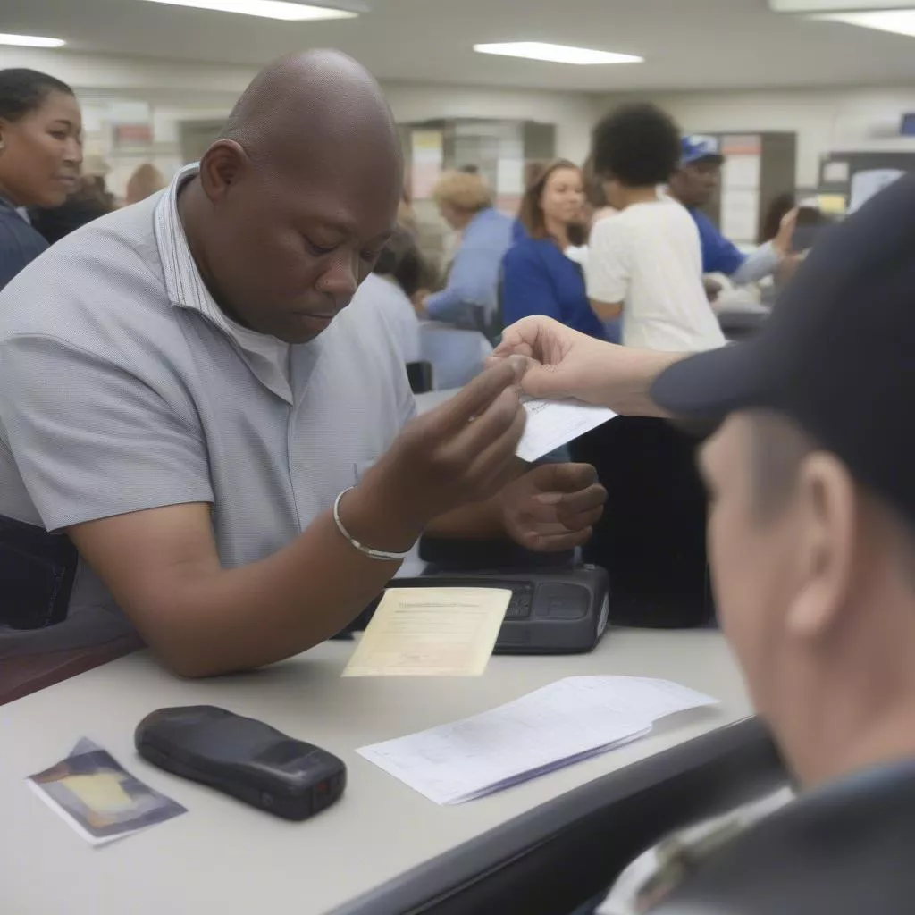 Recebendo a carta de condução