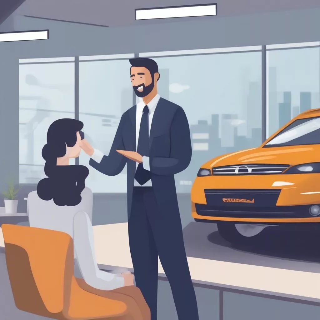 Nhân viên tư vấn cho khách hàng