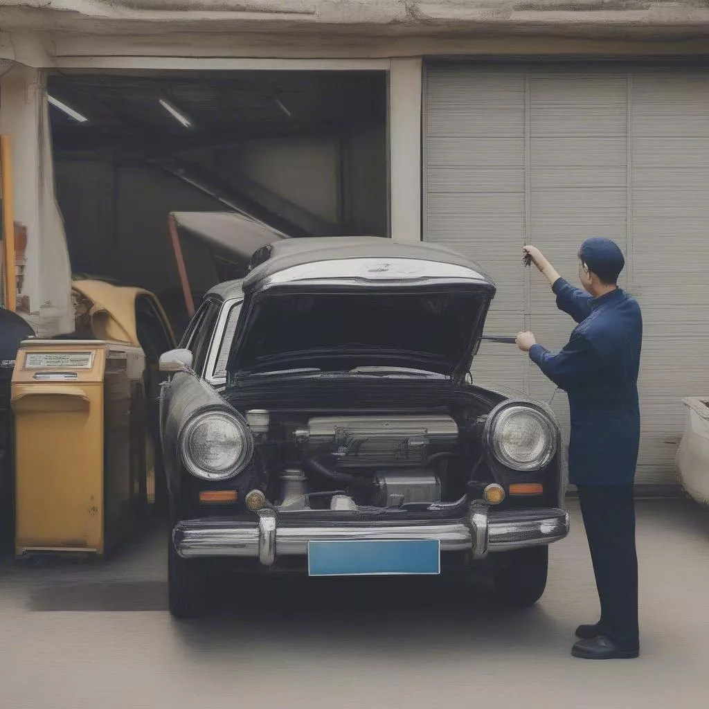 Nhân viên đăng kiểm xe ô tô