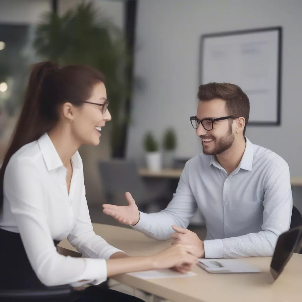 Nhân viên tư vấn hệ thống quản lý cho thuê xe