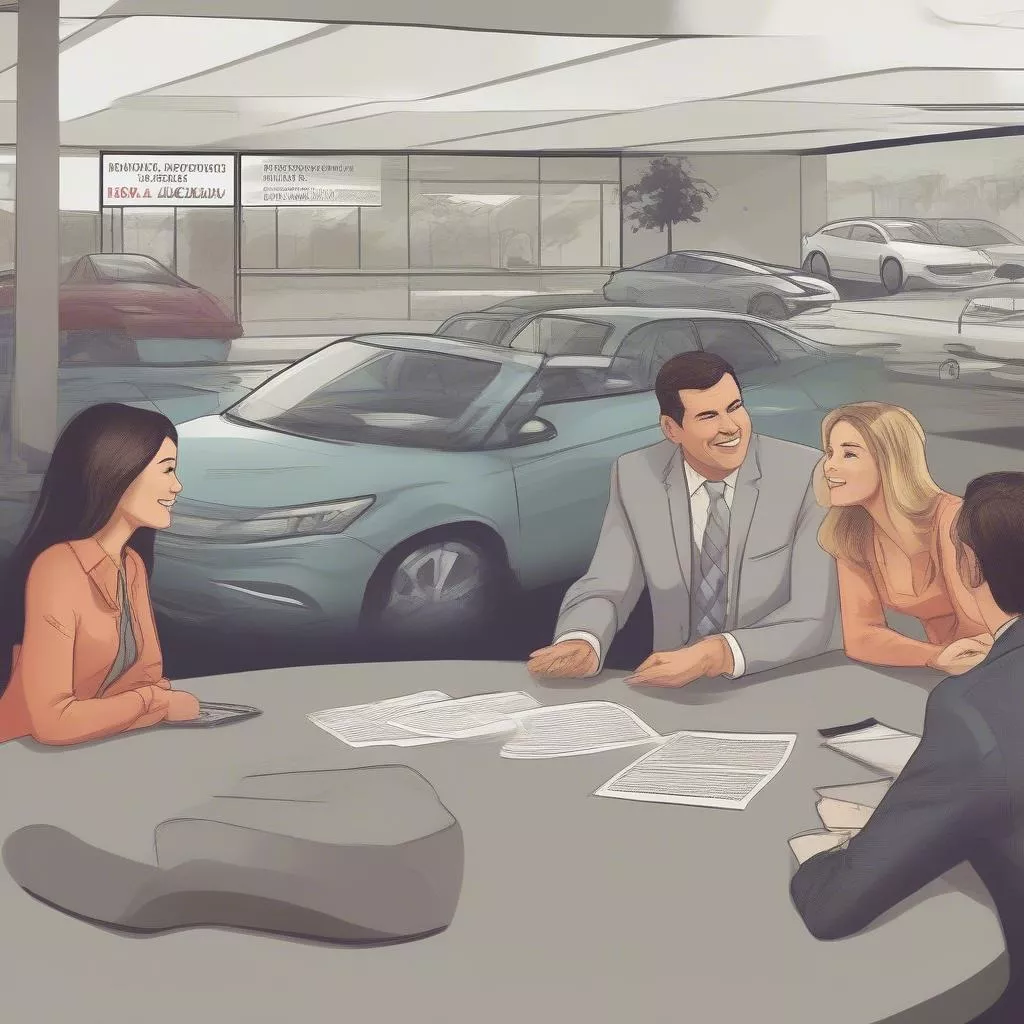 Nhân viên tư vấn mua xe trả góp