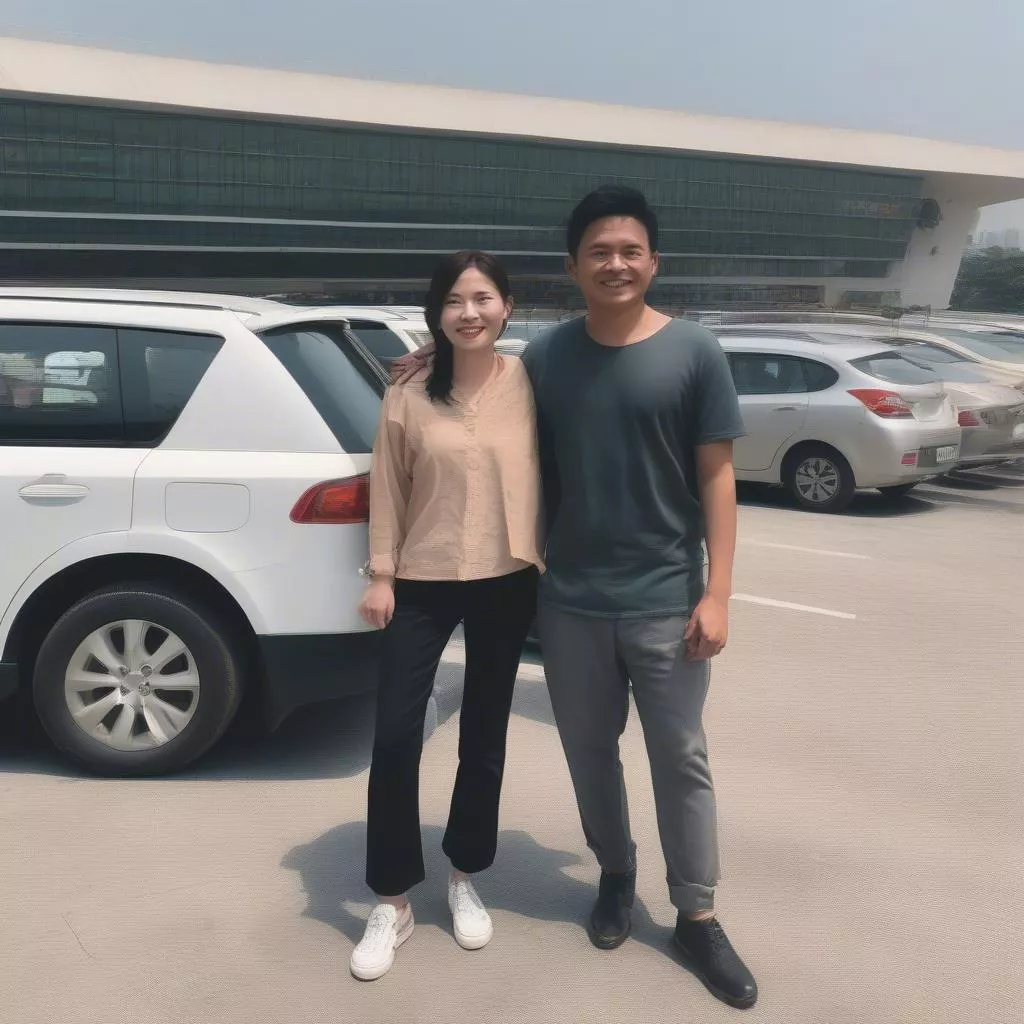 Parking lot of Noi Bai airport